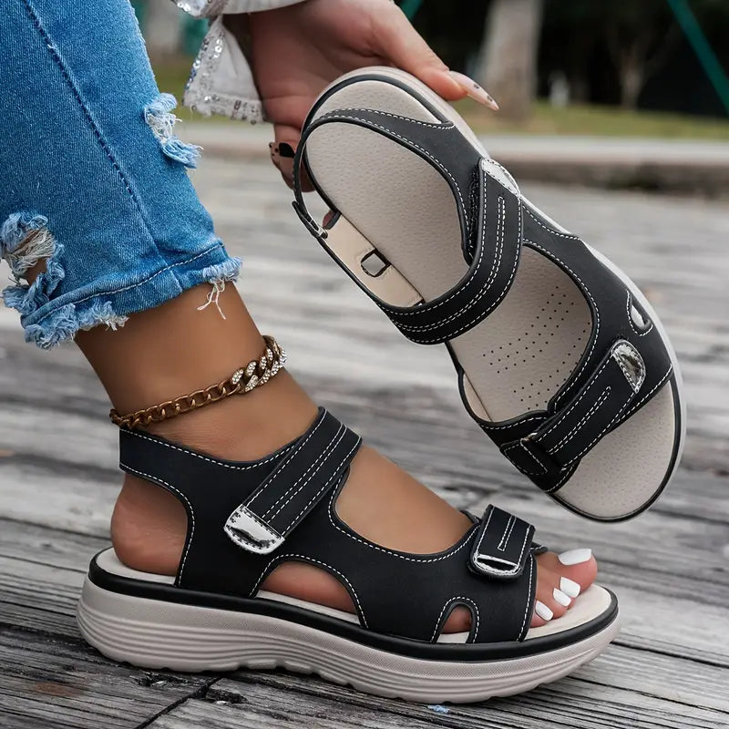 Alia™ | Komfortable Kilehæl Sandaler med Ankelrem