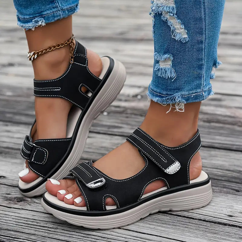 Alia™ | Komfortable Kilehæl Sandaler med Ankelrem