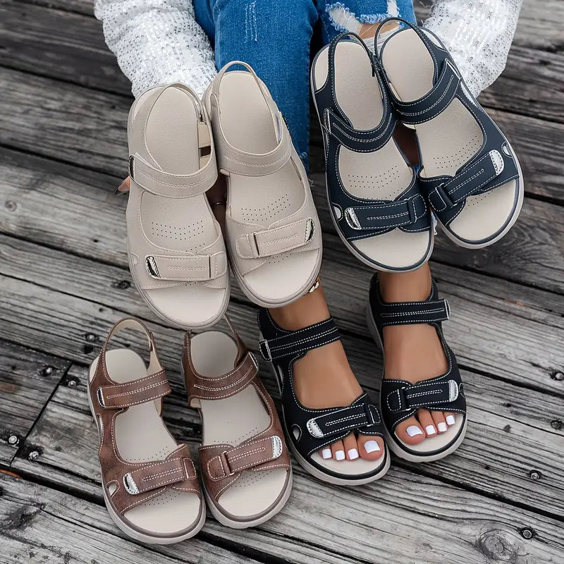 Alia™ | Komfortable Kilehæl Sandaler med Ankelrem