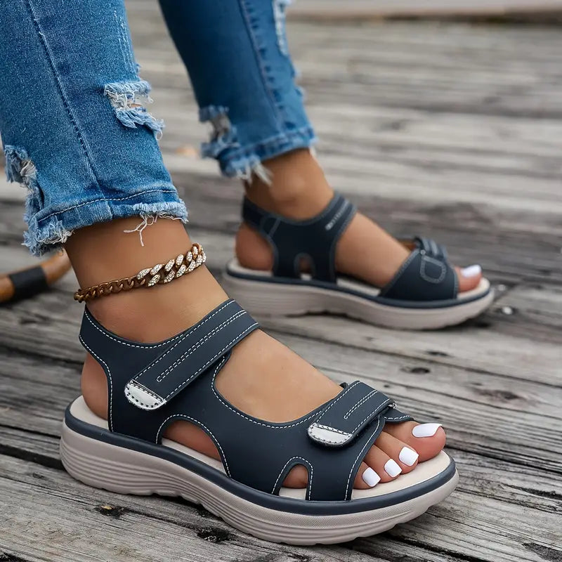 Alia™ | Komfortable Kilehæl Sandaler med Ankelrem