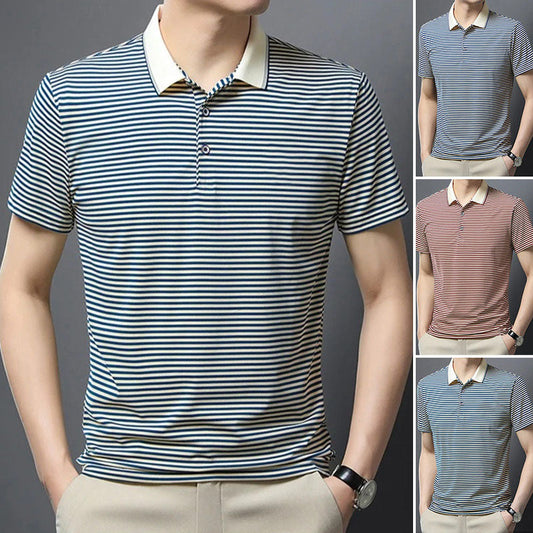 👕Business Casual T-skjorte i bomull for menn